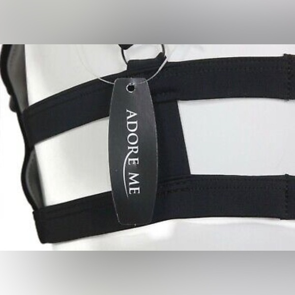 ADORE ME💫 Women’s Black Gladiator Double Strap Swim Bikini Top - Picture 12 of 12